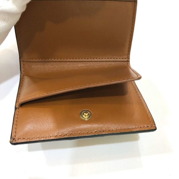 CELINE Triomphe Small trifold Compact wallet Trifold wallet PVC/Leather Brown - Picture 7 of 16